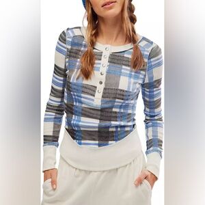 NWT Free People movement women’s rally printed layer top